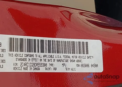 2013 Chrysler Town & Country Touring-L z USA, uszkodzony, nr VIN 2C4RC1CG9DR559300